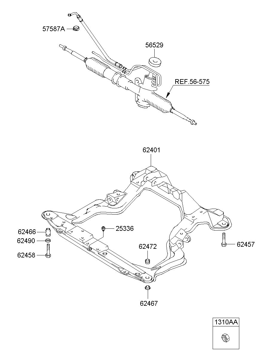 HYUNDAI (HS), ATOZ 98, BOLT, 6245802000 (62458-02000)