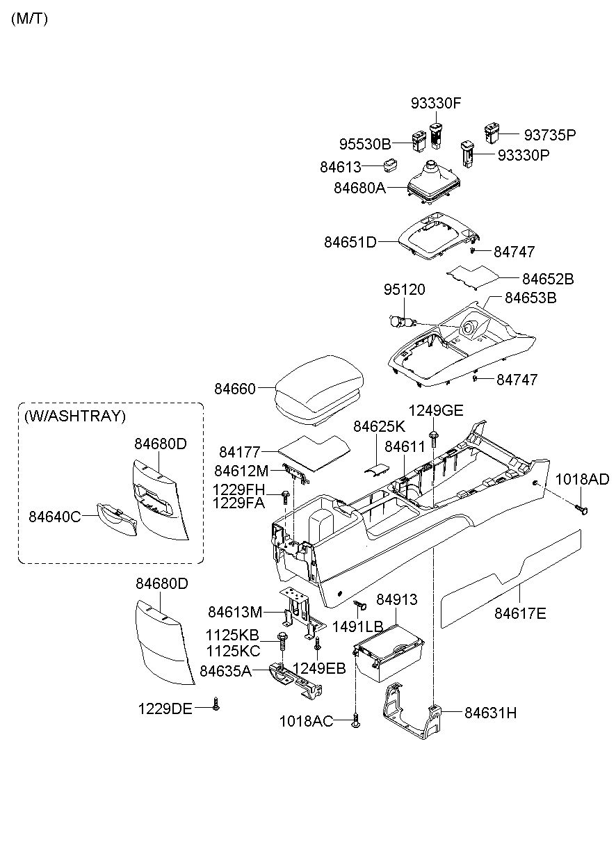 Genuine Hyundai 84660-3M110-G22 Console Armrest Assembly Genuine Hyundai 84660-3M110-G22 Console Armrest Assembly