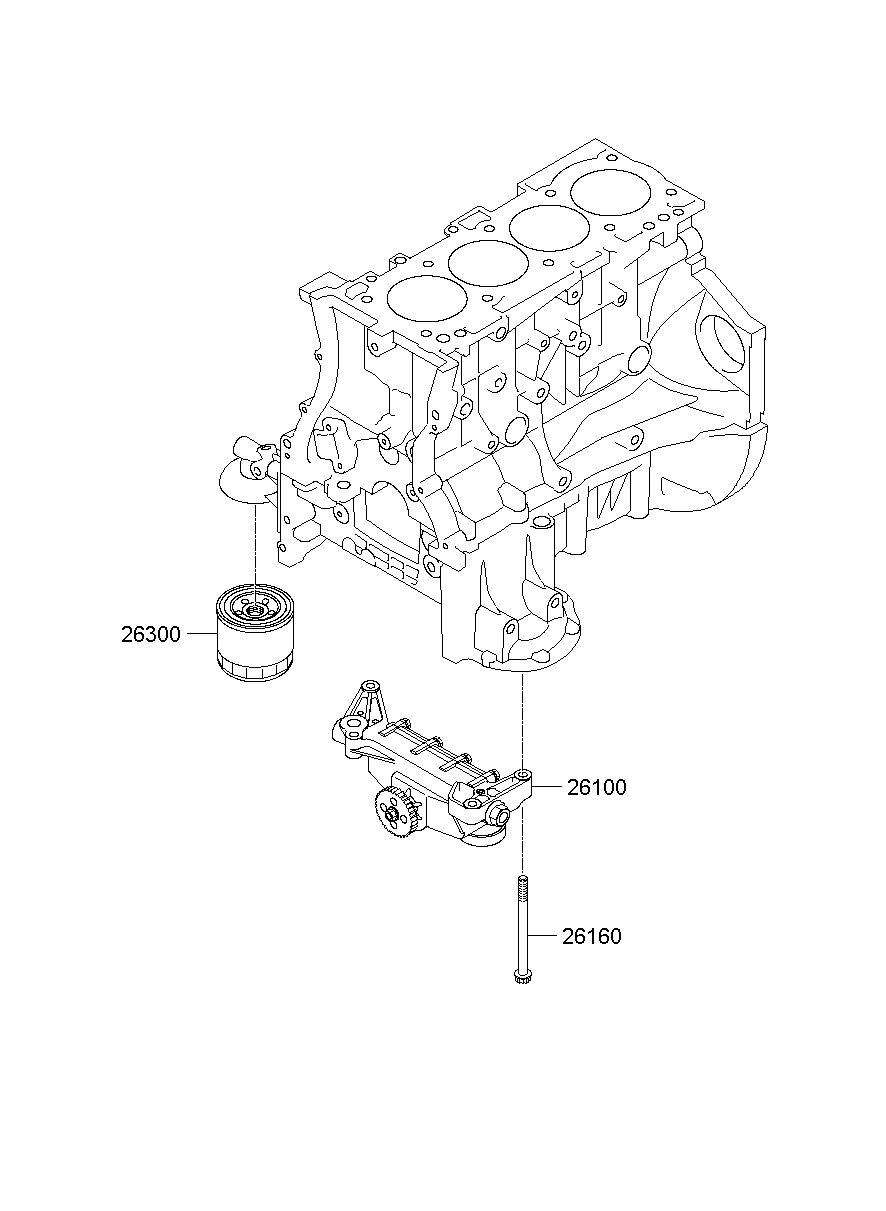 Genuine Hyundai 21310-2C001 Oil Pump Assembly 