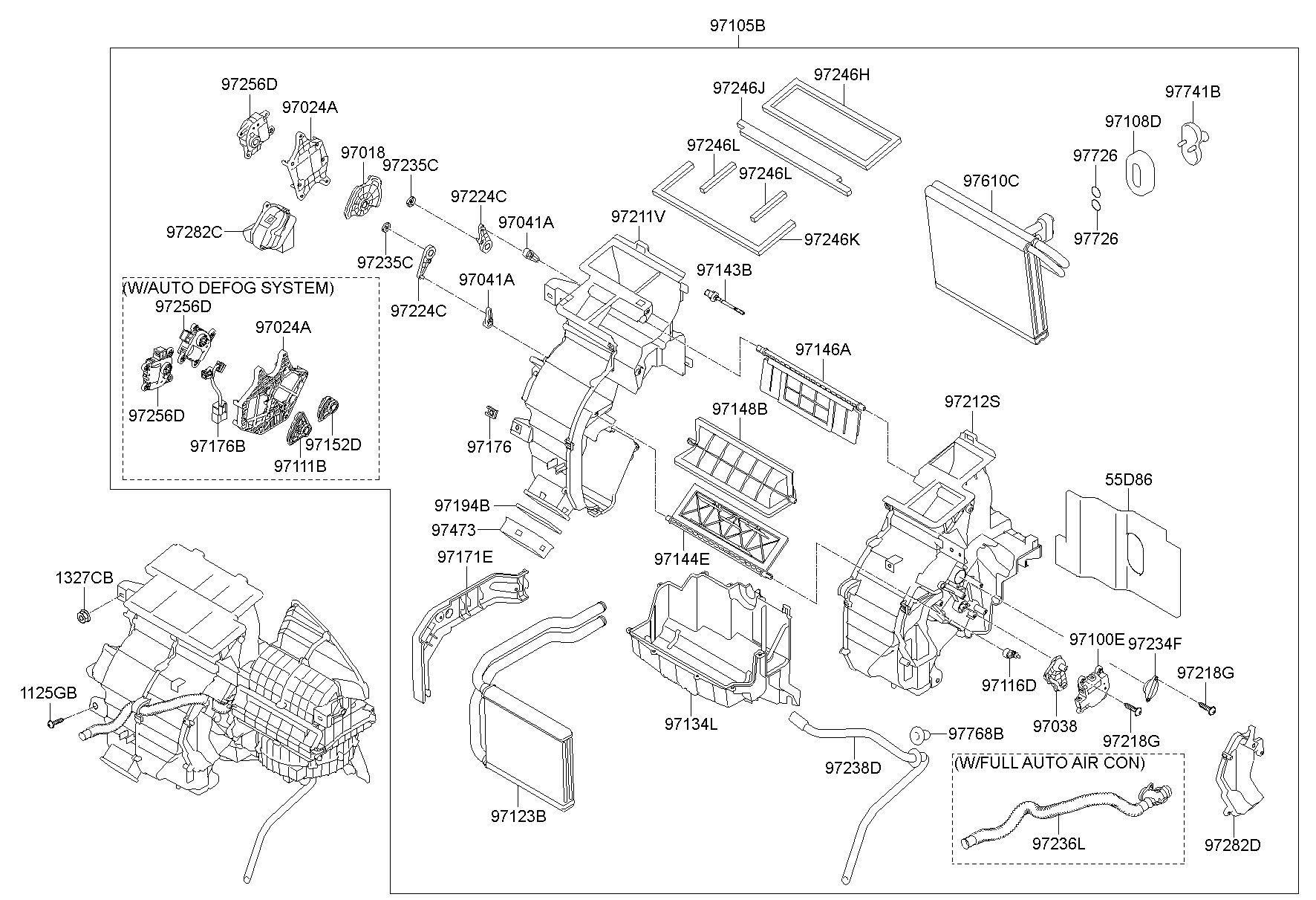 Genuine Hyundai 97139-2V010 Evaporator Assembly Genuine Hyundai 97139-2V010 Evaporator Assembly