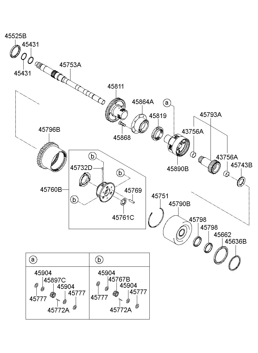45890B