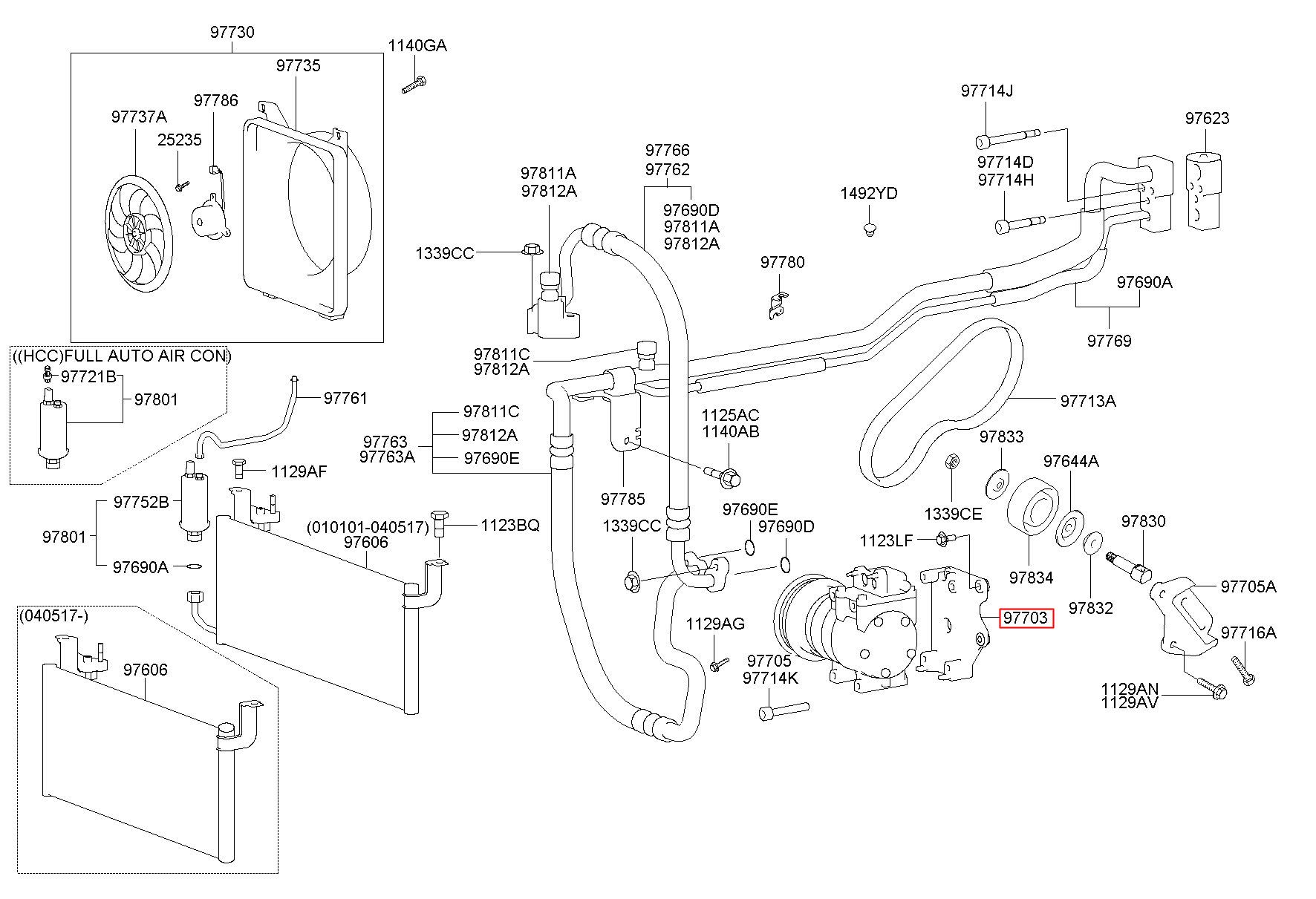 Genuine Hyundai 97703-38070 Compressor Mounting Bracket Genuine Hyundai 97703-38070 Compressor Mounting Bracket