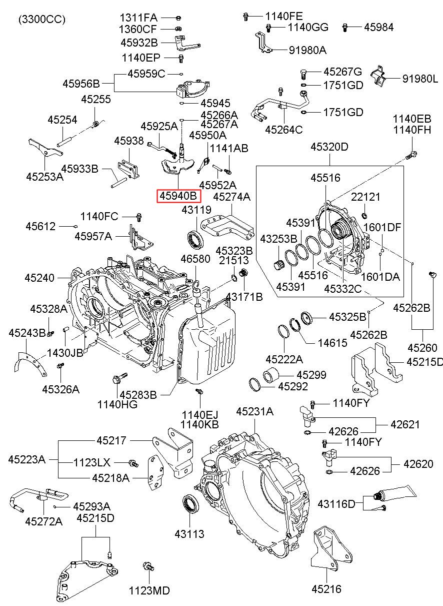 Genuine Hyundai 46140-23AS0 Reaction Shaft Support Assembly Genuine Hyundai 46140-23AS0 Reaction Shaft Support Assembly