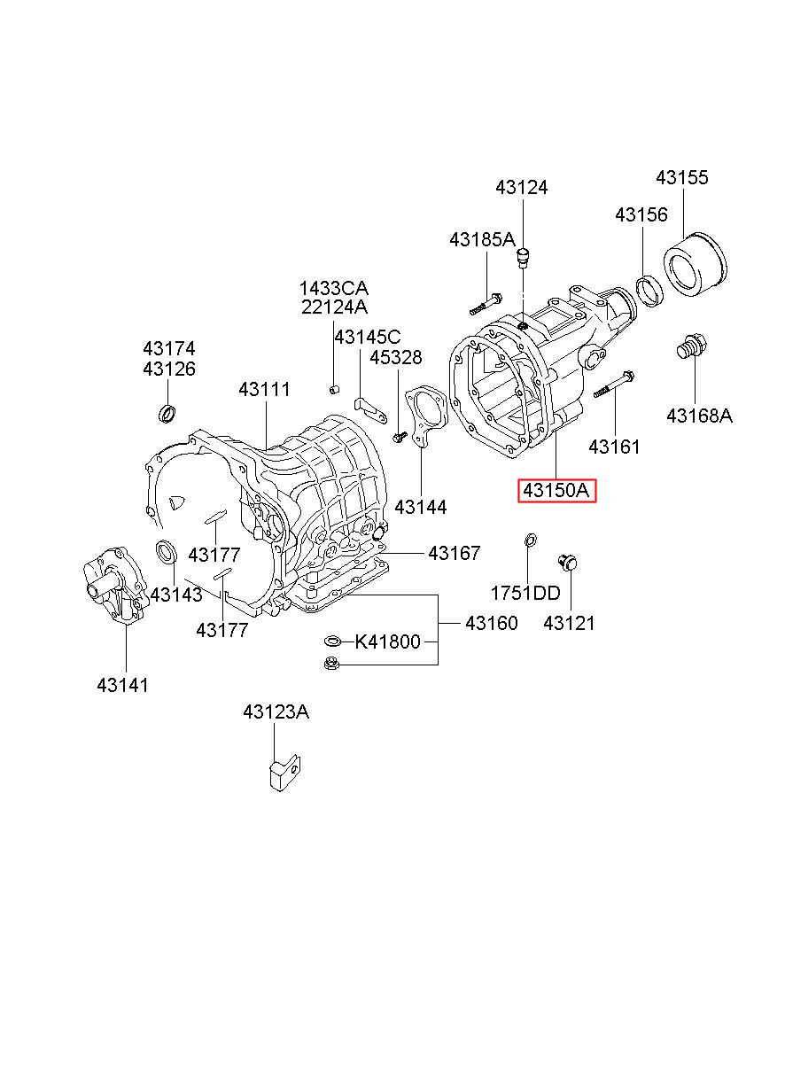 Genuine Hyundai 43250-39403 Gear Assembly 