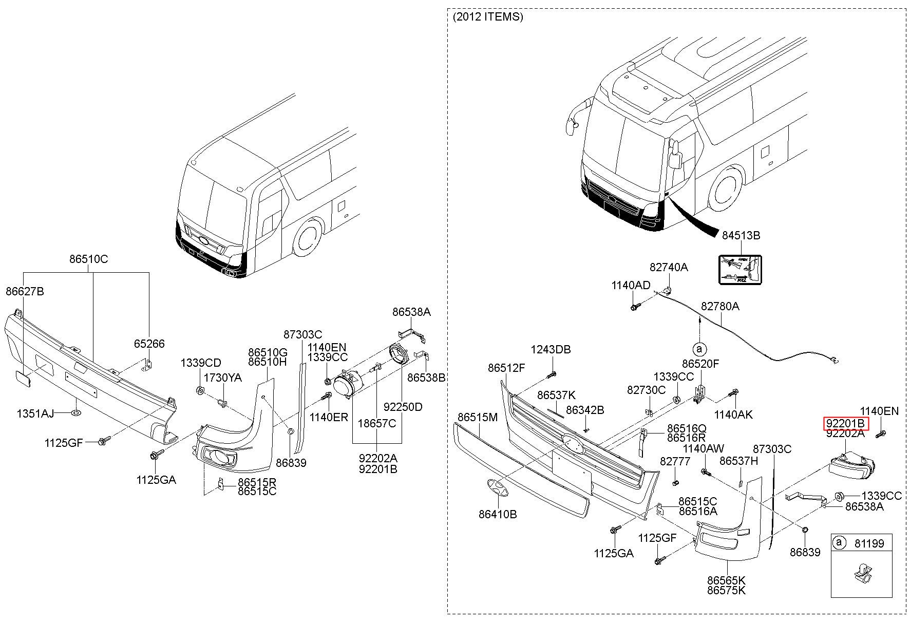 HYUNDAI (HT), PY SPACE, LAMP ASSY-FOG,LH, 922018D210 (92201-8D210)