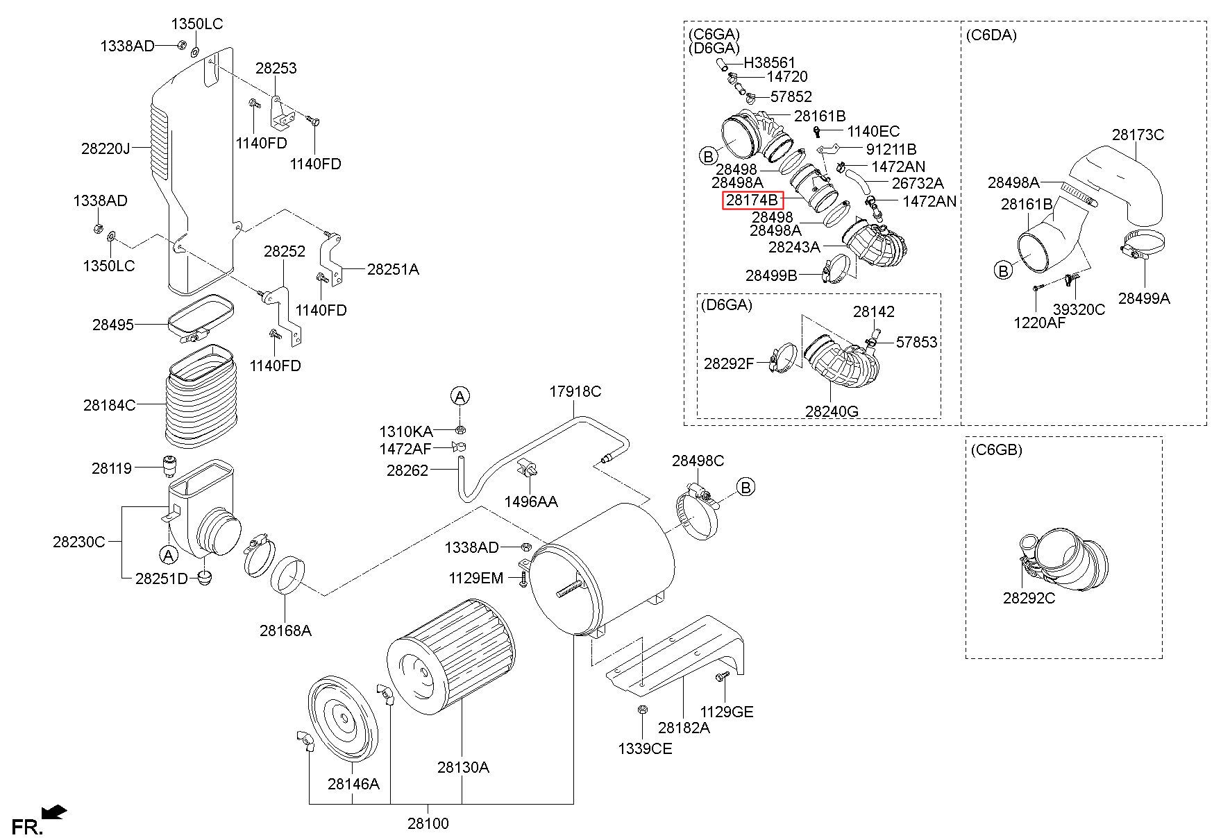 HYUNDAI (HT), MEGA TRUCK 08EM, DUCT-AIR, 281746C001 (28174-6C001)