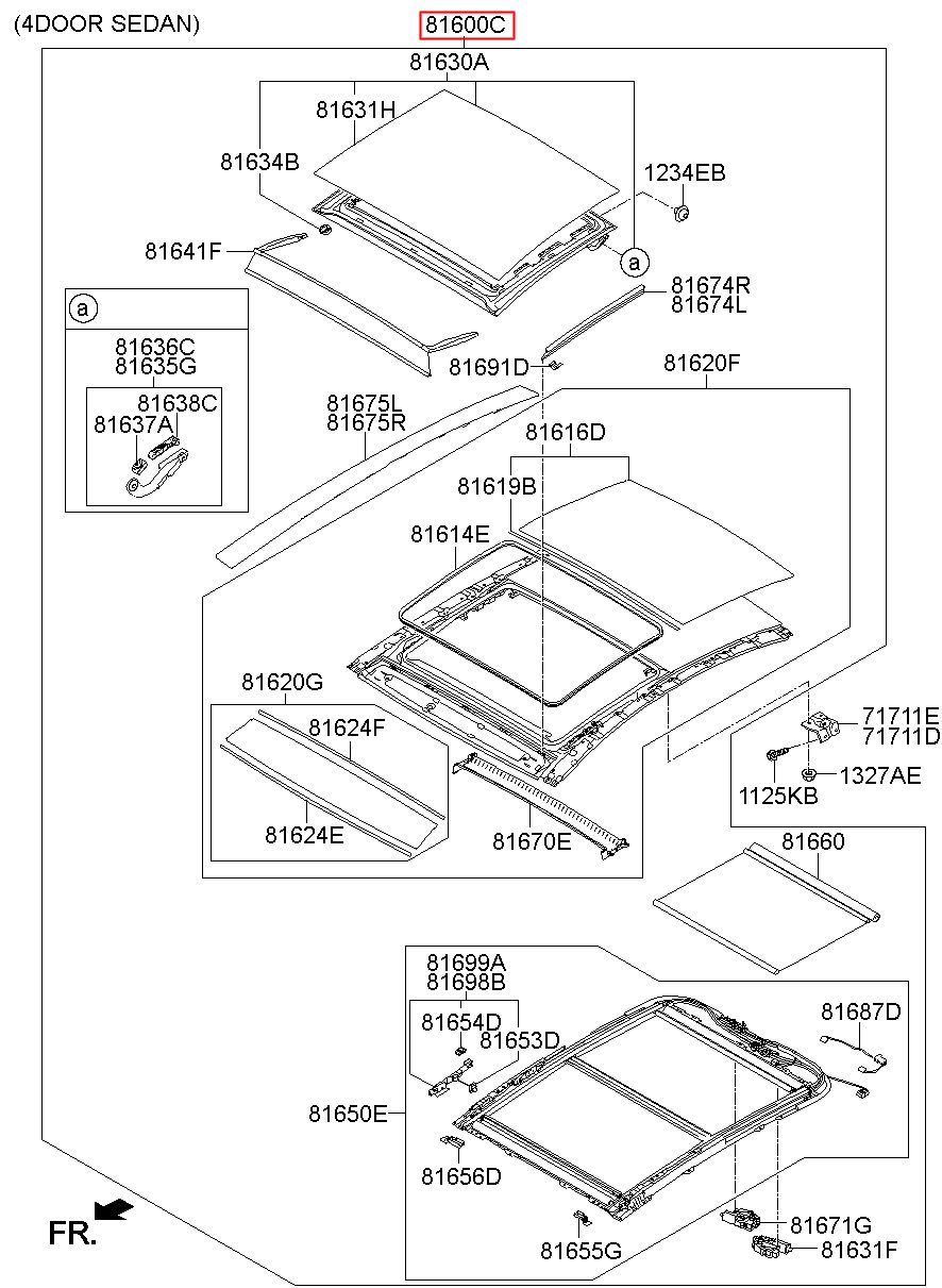 HYUNDAI (HS), I40 11, PANORAMA ROOF ASSY (81600-3Z301VYF)