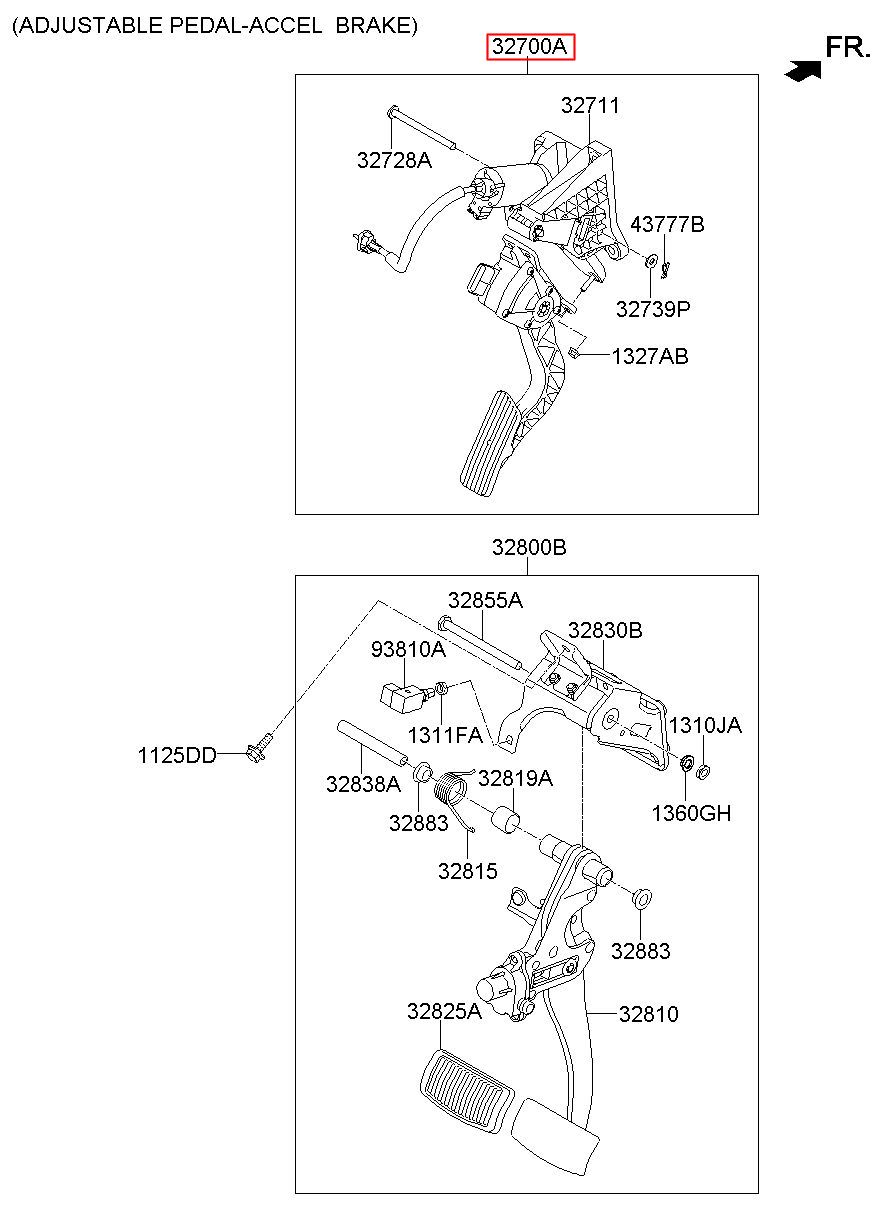 KIA (KS), MOHAVE (BORREGO) 07, PEDAL ASSY-ACCELERATOR (32700
