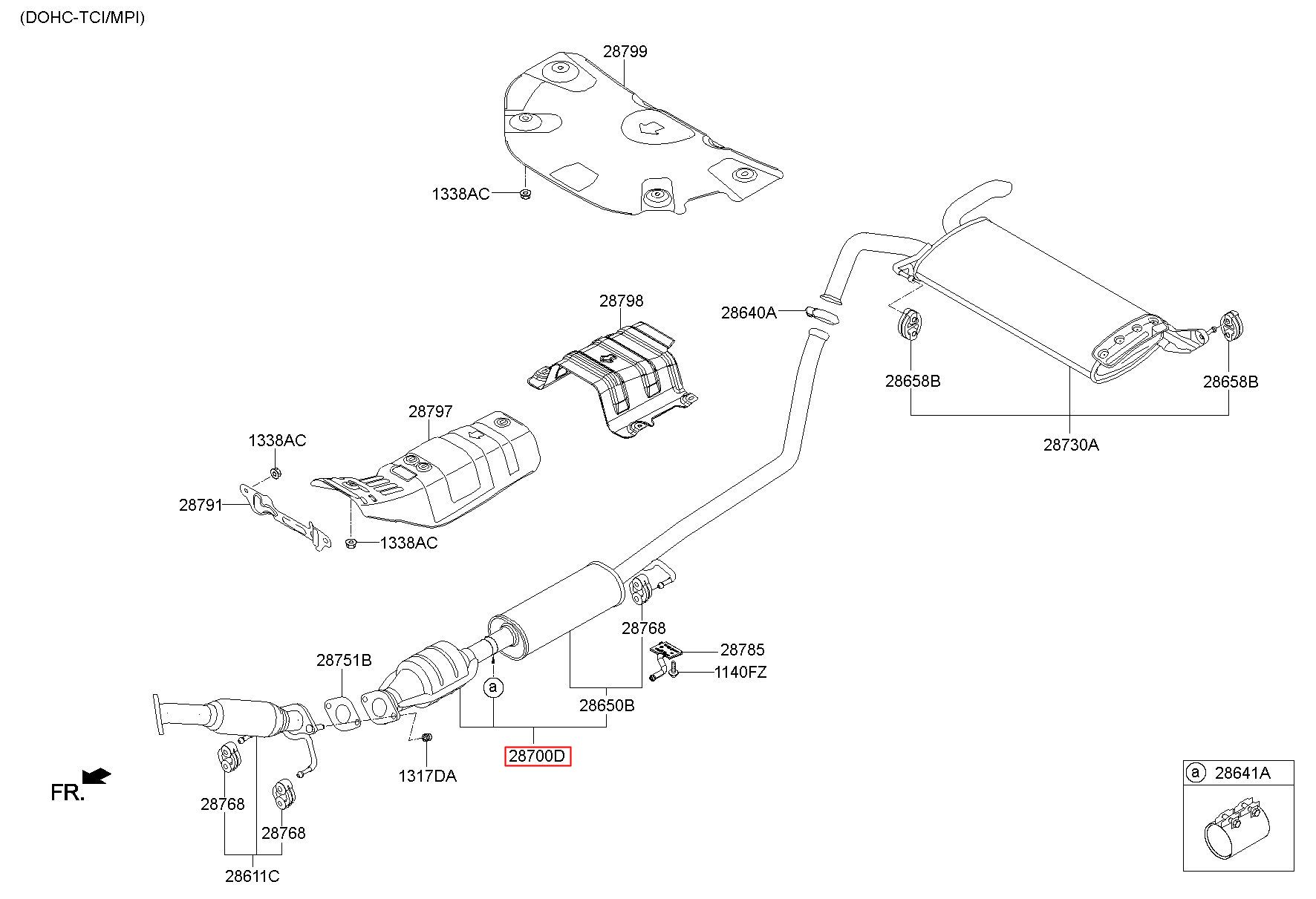百音•*¨*•.¸♬︎ KIA (KS), NEW MORNING (PICANTO), MUFFLER ASSY-CENTER (28650