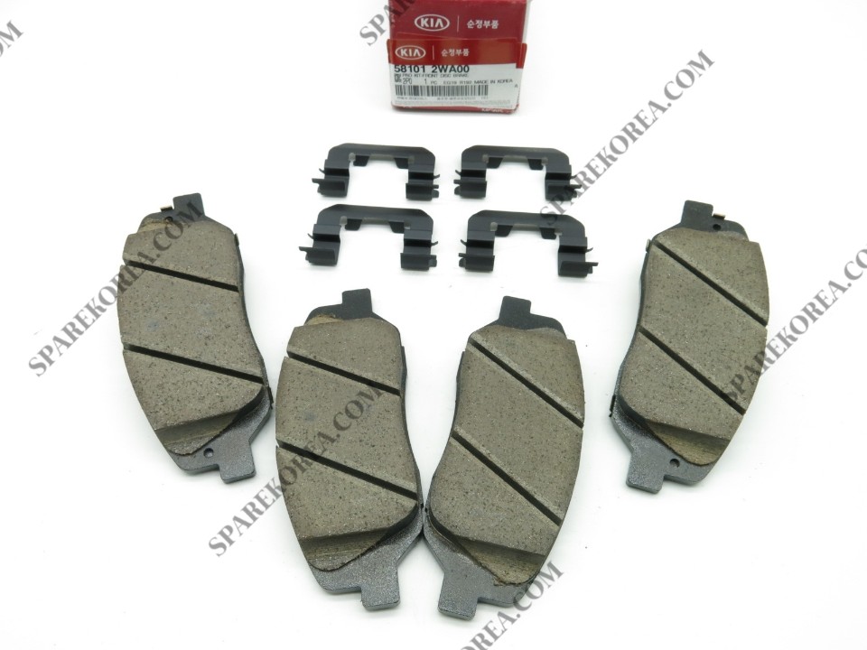 Front Genuine Hyundai 58101-2WA00 Disc Brake Pad Kit Front Genuine Hyundai 58101-2WA00 Disc Brake Pad Kit